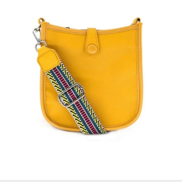 Bags Mini Vegan Crossbody Bag Pebbled Vegan Leather Guitar Strap